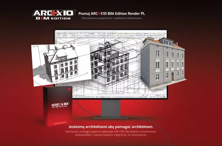 ARC+X10 BIM Edition Render PL - 2D/3D CAD/BIM design software from architects for architects.