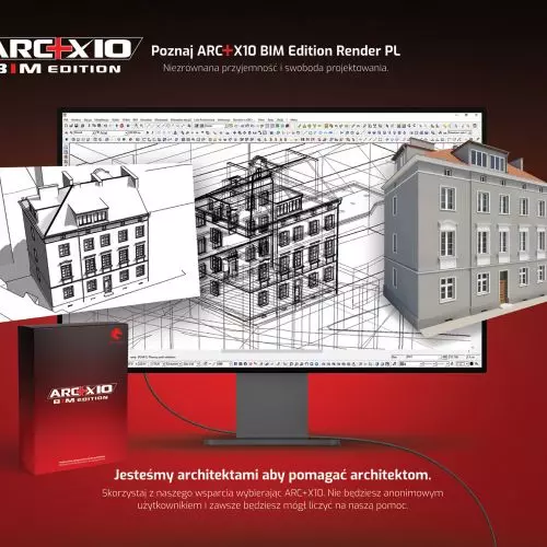 ARC+X10 BIM Edition Render PL - 2D/3D CAD/BIM design software from architects for architects.