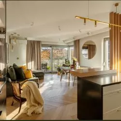 Eklektyczne wnętrze apartamentu we Wrocławiu