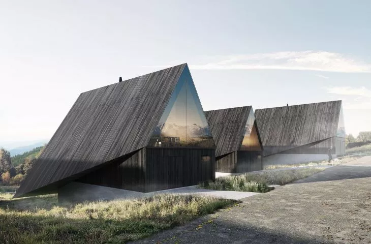 Relaxation with a view of the Tatra Mountains. Podhale houses of the exexe project