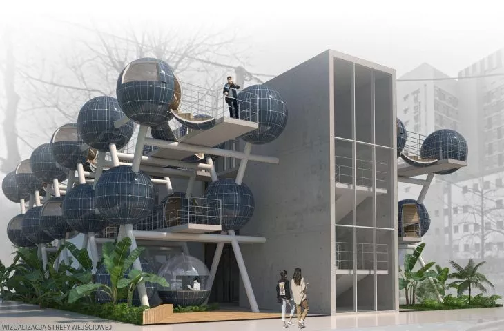 Sleeping capsules in the center of Seoul. Polish student's project awarded!