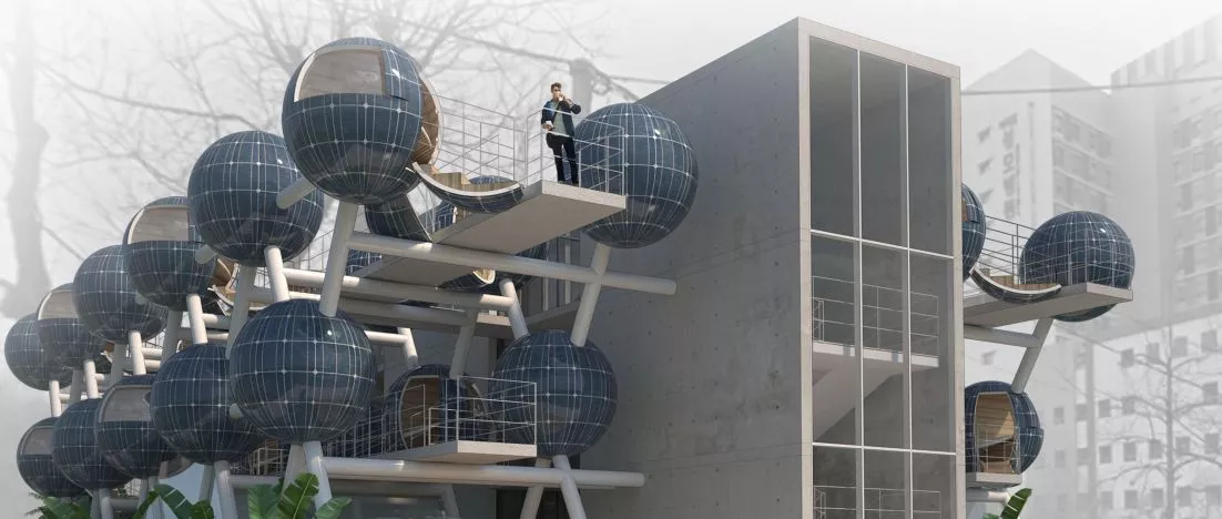 Sleeping capsules in the center of Seoul. Polish student's project awarded!