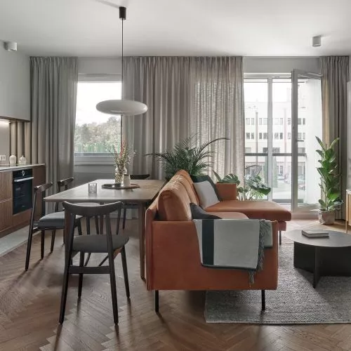 Styl mid-century modern we wnętrzu gdańskiego mieszkania