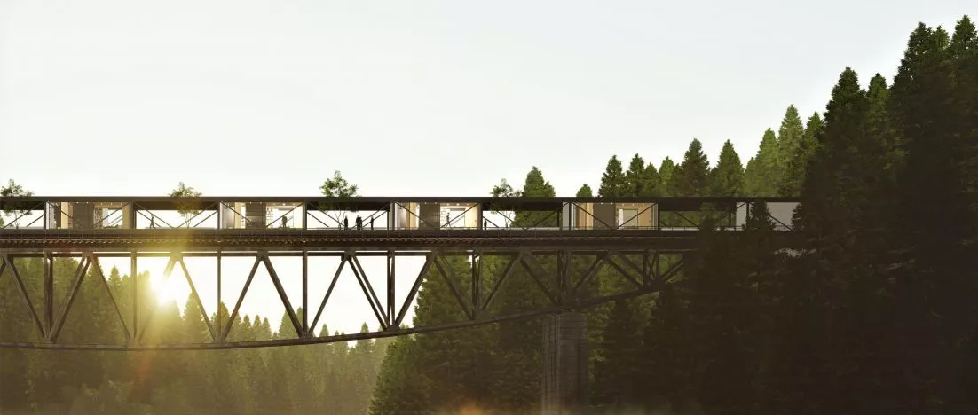 Mission Possible - a project for a micro-home development on a bridge in Pilchowice