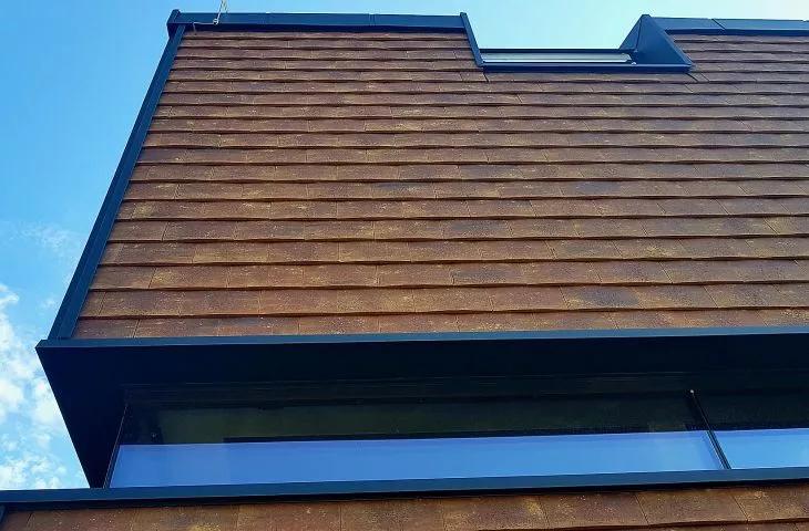 Rustic tile for roof and façade - a simple and elegant shape