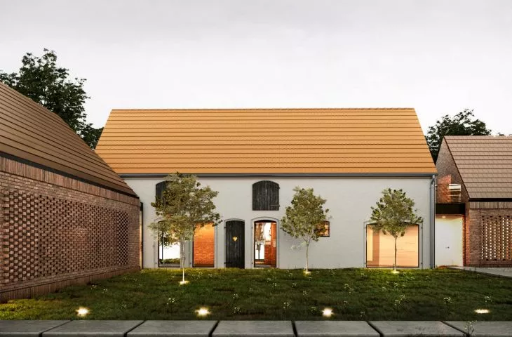 Dom w zagrodzie. Czerpiący z tradycji dom projektu biura NA NO WO Architekci