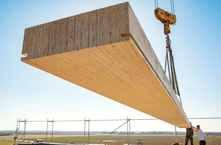 Expansion of STEICO headquarters - LVL timber frame construction combined with classic frame construction
