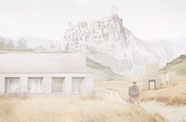 Architecture of extinct cities. The design of a solitary house and tourist infrastructure in Craco, Italy