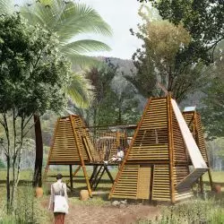 Projekt chatek turystycznych w Kambodży