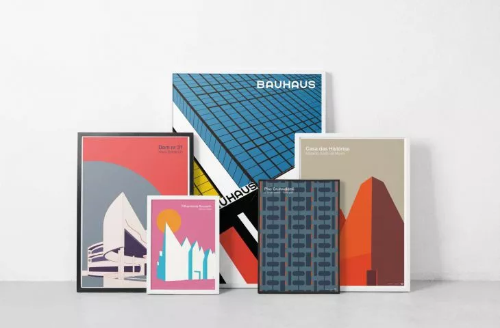 Architektoniczne grafiki. Plakaty dla miłośników architektury projektu Piotra Zybury