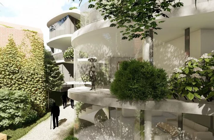 Green infill in Krakow. A project inspired by nature and Le Corbusier