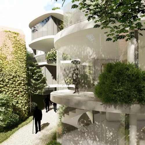 Zielona plomba w Krakowie. Projekt inspirowany naturą i Le Corbusierem