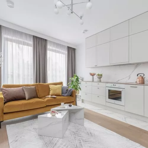 Pastelowy apartament w Porcie Praskim. Mieszkanie na wynajem projektu Kate&Co