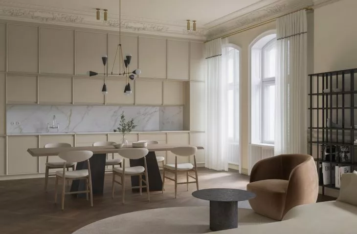 Wnętrze, które przenosi w czasie. Apartament przy ulicy Foksal 13/15 projektu ID Studio