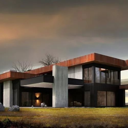 Nowoczesny dom z cortenu i stali. Corten Villa projektu Machoń Architekci