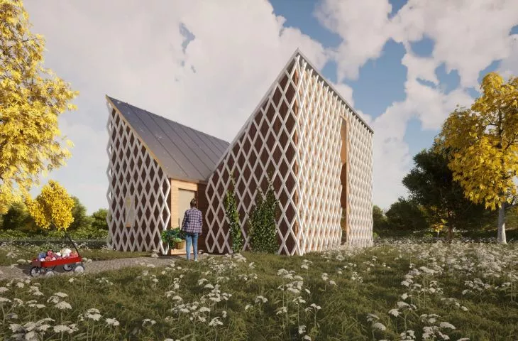 Circular Economy House. Eco-friendly houses in Kashubia project by MJZ.