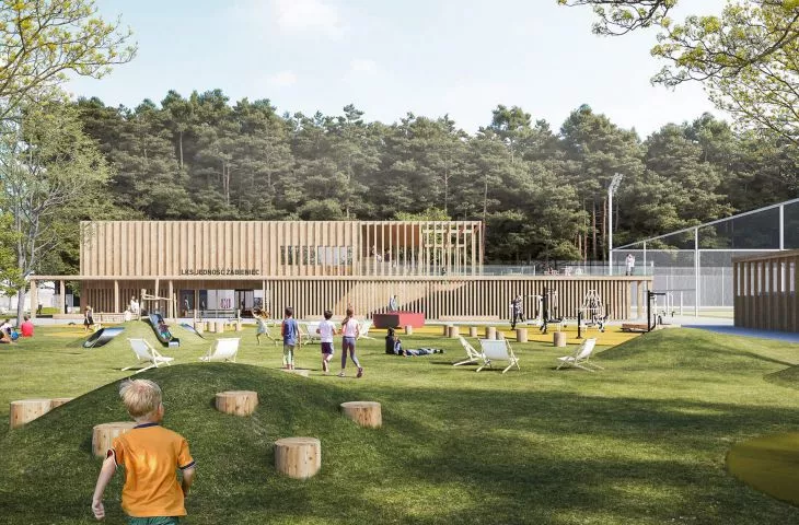 Konkurs realizacyjny SARP 1002 na opracowanie koncepcji architektonicznej budynku świetlicy sportowej wraz z zagospodarowaniem terenu w Żabieńcu (Gmina Piaseczno)
