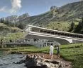 The Bridge at the foot of the Swiss Alps