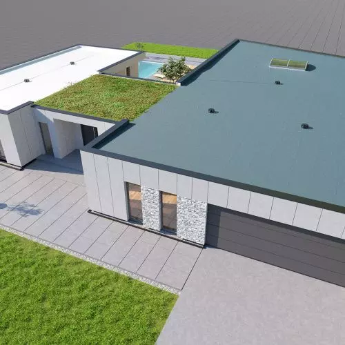 Simple design and effective drainage of water from flat roofs