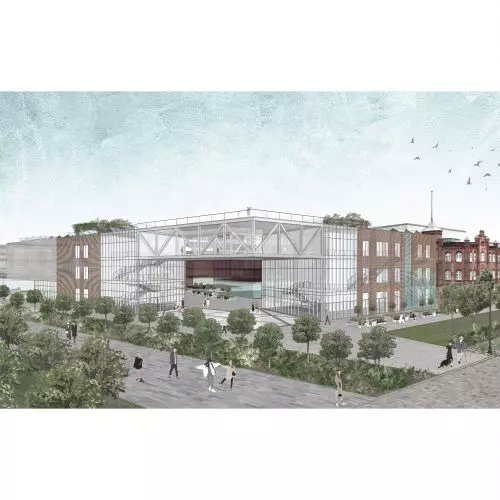 Brama Cesarska. Projekt centrum kulturowego obok Stoczni Cesarskiej w Gdańsku