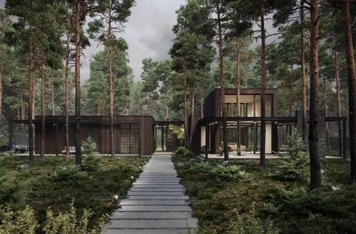 A house hidden in the woods. SMU HOUSE near Warsaw