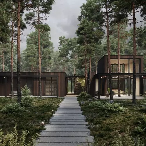 Dom ukryty w lesie. SMU HOUSE pod Warszawą