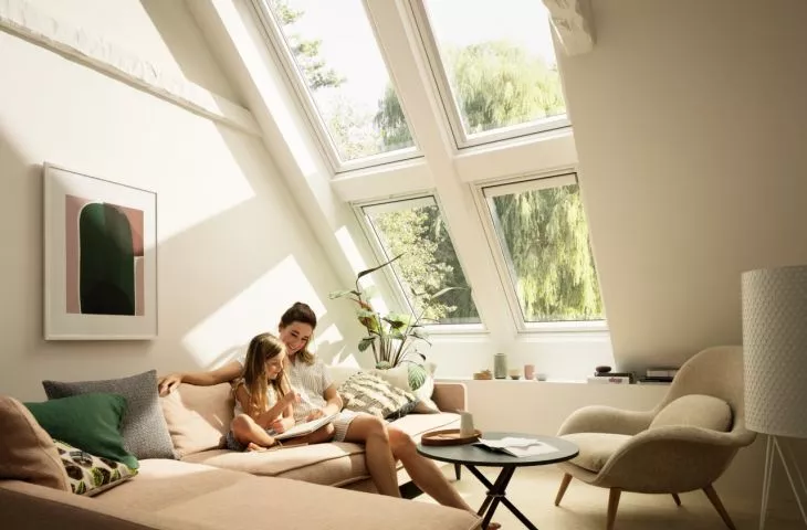 Ways to visually enlarge attic space. Rules for combining VELUX windows