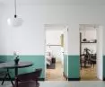 Interior of the apartment in retro style