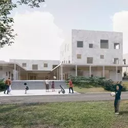 Projekt szkoły podstawowej dwuciągowej i przedszkola w Żorach przy ulicy Folwareckiej