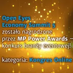 Open Eyes Economy Summit 5 wybrany najlepszym kongresem online