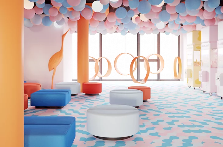 Pokój gier i zabaw na Nowym Świecie inspirowany azjatyckimi targowiskami. „Playroom” projektu Xicorra