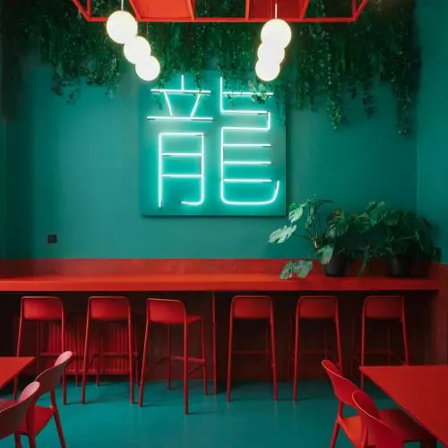 Street food in Wroclaw. Dragon Box restaurant designed by klu studio