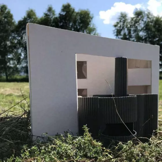 Nagrodzona praca w konkursie „Architektura Betonowa – Gra Brył – Dom w Krajobrazie”