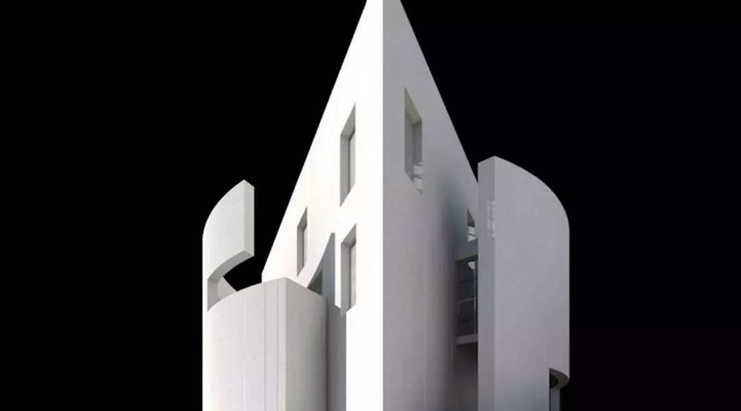 Nagrodzona praca w konkursie „Architektura Betonowa – Gra Brył – Dom w Krajobrazie”
