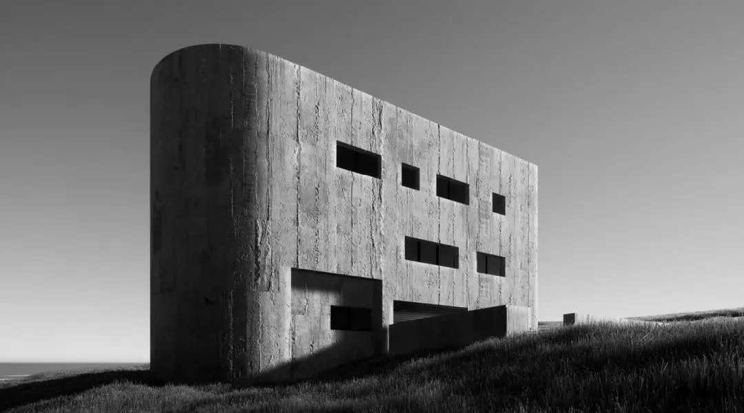 Nagrodzona praca w konkursie „Architektura Betonowa – Gra Brył – Dom w Krajobrazie”