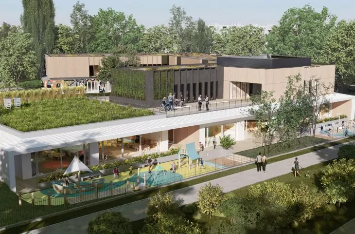 Intergenerational Activity Center of the XYstudio project. A home where four generations will meet