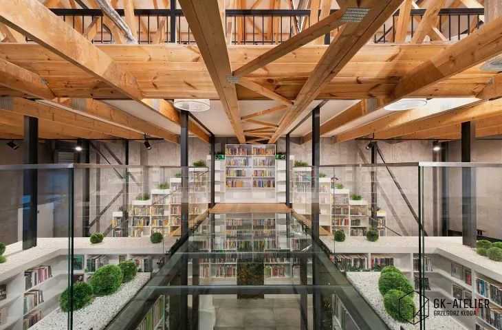 A library where you can walk on the shelves. An unusual branch of the Municipal Public Library in Lublin
