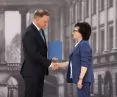 Uroczystość przekazania projektu Ustawy o odbudowie Pałacu Saskiego