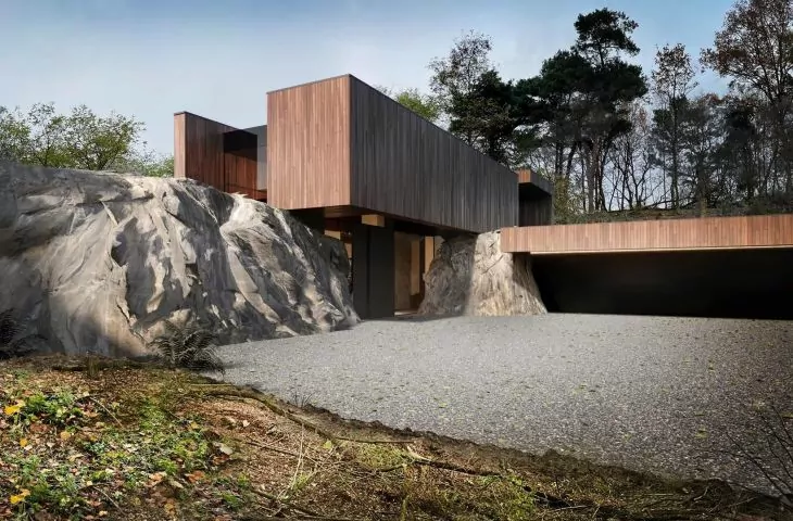 Dom między skałami. RE: ON THE ROCK HOUSE projektu REFORM Architekt