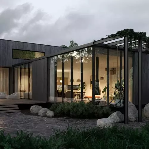 Czarny dom w Gdańsku inspirowany japońskim minimalizmem. Projekt VAME architekci