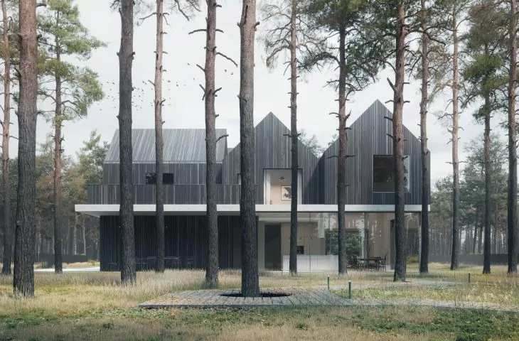 Między architekturą a przyrodą. Dom pod Warszawą projektu pracowni 89°