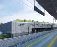 Dworzec kolejowy Gdańsk Wrzeszcz po modernizacji (wizualizacja)