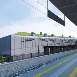 Dworzec kolejowy Gdańsk Wrzeszcz po modernizacji (wizualizacja)