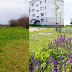 ul. Brunona Steyera przed i po realizacji parku kieszonkowego