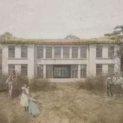 Budynek szkoły przekształcony na muzeum i plac przeznaczony na działalność artystów