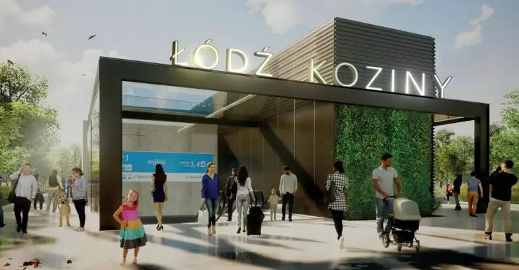 Wstępna wizualizacja stacji „Łódź Koziny” w tunelu średnicowym w Łodzi