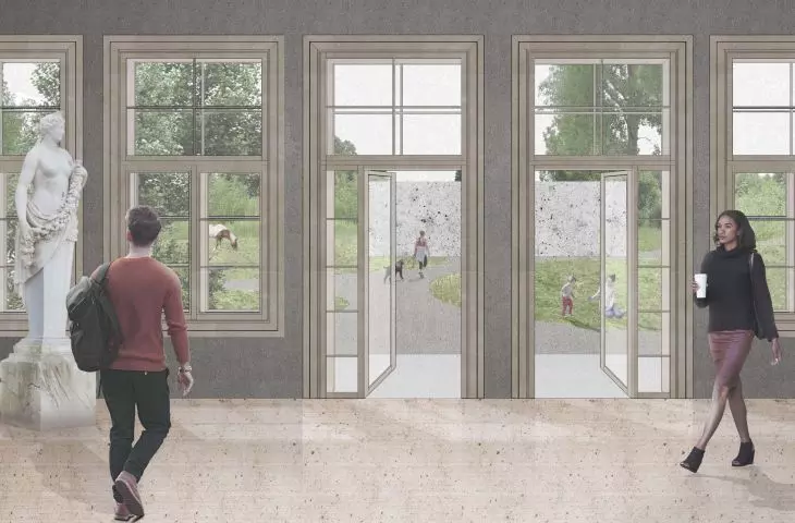 Ūsiņš. A project of a museum and artists' house referring to Latvian mythology.