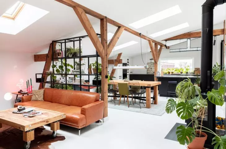 Metamorphosis of an unused attic. Poznan apartment in loft style