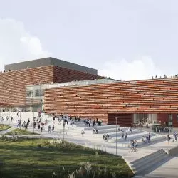 Projekt konkursowy siedziby Europejskiego Centrum Filmowego CAMERIMAGE w Toruniu (wizualizacja)