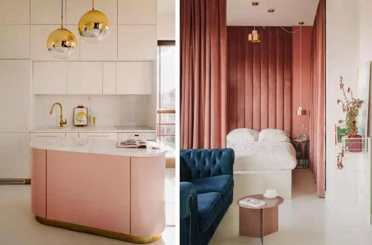 An apartment in Warsaw's Wola district, bathed in roses and gold